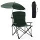 Image 1 for Кресло кемпинговое Costway ShadeCamp складное с зонтом зеленое