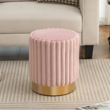 Пуф Costway Rosa велюровый на металлической основе