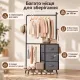 Image 4 for Напольная вешалка для одежды Costway Garment Rack с комодом на 3 ящика серый