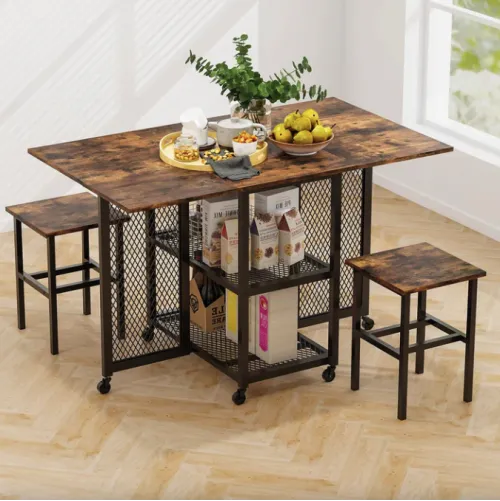 Комплект меблів Costway Design розкладний стіл з стільцями в стилі Loft