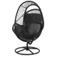 Image 10 for Крісло-кокон садове обертове Di Volio Vico анатомічна подушка, чорний