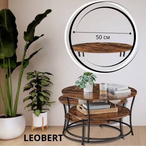 Круглий столик у стилі лофт