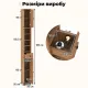Image 3 for Шкаф-пенал для ванной Costway Slim Tower узкий с ящиком натуральный