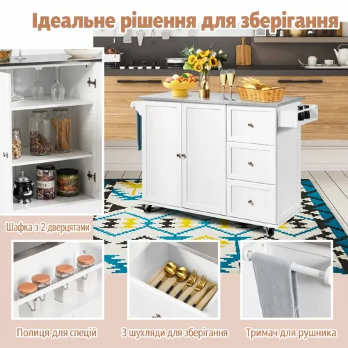 Боковые органайзеры - специи и полотенце всегда рядом