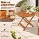 Image 3 for Садовый стол Costway Patio деревянный с отверстием для зонта