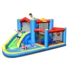 Надувной детский аквапарк Costway CastleSlide Water Park с водной горкой и бассейном (без компрессора)