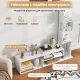 Image 9 for Тумба под телевизор Costway Pure Modern со стеллажем для ТВ до 50