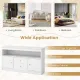 Image 9 for Детский комод Costway Toy Storage Sideboard для игрушек и книг с ящиками и дверцами белый