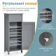 Image 8 for Тумба для ванной Costway Nordic Bath напольная с выдвижным ящиком серая