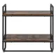 Image 4 for Полка навесная Costway Loft Wall Shelf для ванной с держателем для полотенец лофт коричневый