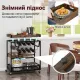 Image 5 for Сервірувальний кухонний візок Costway Beverage Bar зі знімним тацею трирівневий