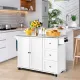 Image 3 for Кухонный остров Costway Rolling Island на колесах, белый