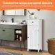 Image 8 for Тумба для ванной Costway Nordic Bath напольная с выдвижным ящиком белая