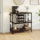 Image 2 for Сервировочный столик-тележка Costway WineCart с винной стойкой и ящиками лофт коричневый
