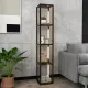 Image 2 for Стелаж-торшер Costway Lumina Dimmer 163 з LED підсвіткою на 4 полиці лофт, коричневий