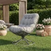 Кресло-кокон садовый вращающийся Di Volio Melia компактный для балкона серый
