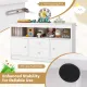 Image 8 for Детский комод Costway Toy Storage Sideboard для игрушек и книг с ящиками и дверцами белый