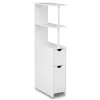 Шкаф-пенал для ванной Costway Freestanding Nook 114см с полками и ящиками белый