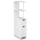 Image 1 for Шкаф-пенал для ванной Costway Freestanding Nook 114см с полками и ящиками белый