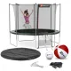 Image 7 for Батут Hop-Sport 10ft (305см) черно-зеленый с внутренней сеткой (4 ноги)
