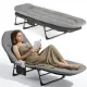 Image 2 for Шезлонг-кровать туристический Outtec Sun Zen раскладной мягкий с матрасом серый
