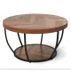 Image 1 for Журнальний столик Costway Leo з металевою основою в стилі Loft