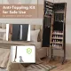 Image 6 for Зеркало напольный шкаф Costway Rustic для бижутерии лофт коричневый