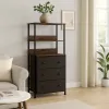 Стеллаж Costway Skiff с текстильными ящиками в стиле Loft