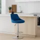 Барний стілець Leobert Kast з спинкою темно-синій