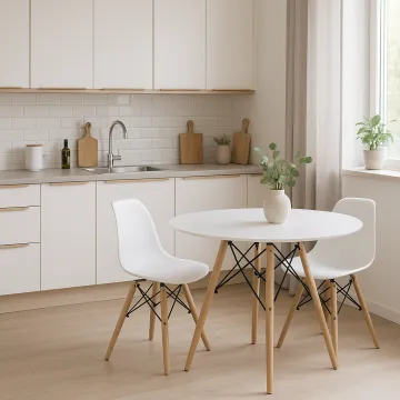 Стол круглый Leobert Todi 100см белый