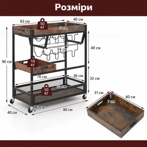 Продумана система зберігання - кожна пляшка та келих на своєму