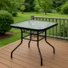 Садовый стол Costway Jupiter стеклянный