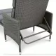 Image 12 for Садовый шезлонг Di Volio Breso из ротанга серый