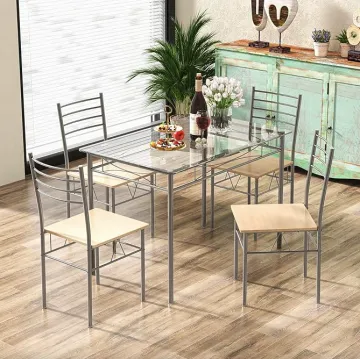 Комплект мебели Costway Corners обеденный стол со стульями