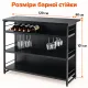 Image 5 for Кухонный остров Costway Industrial Wine Bar в стиле лофт с 4 открытыми полочками