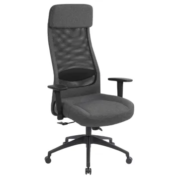 Ергономічне офісне крісло Di Volio Molfeta сітка, 2D-підлокітники, темно-сірий