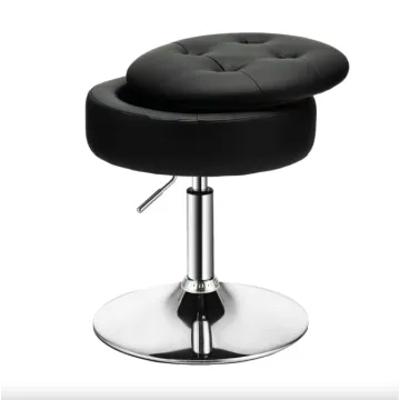 Крісло табурет обертове Costway Meri з місцем для зберігання чорний