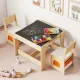 Image 9 for Комплект детской мебели Costway Kids Play 3-in-1 Desk стол и 2 стулья с двухсторонней столешницей-доской и ящиками