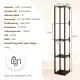 Image 4 for Стелаж-торшер Costway Lumina Dimmer 163 з LED підсвіткою на 4 полиці лофт, коричневий