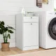 Image 10 for Тумба для ванної Costway Tilt-Out Laundry Cabinet з відкидним кошиком для білизни та шухлядою білий