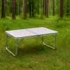 Стіл туристичний Chomik Garden Line HOLMEN 60x40x26,5см складаний білий