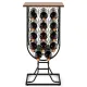 Image 7 for Стеллаж винный Costway Mobile Sommelier на колесиках в форме бокала на 14 бутылок коричневый