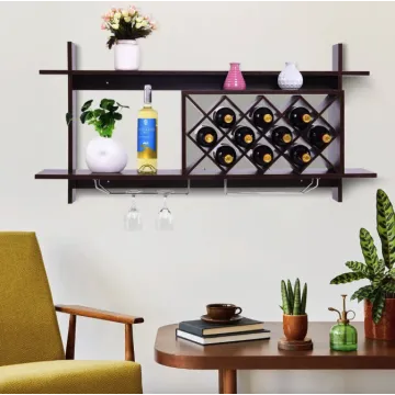 Настінна винна стійка Costway Kasta у стилі Loft