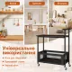 Image 9 for Сервировочный столик-тележка Costway BarCart Roll на колесах 2-ярусный коричневый