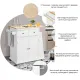 Image 8 for Кухонный остров Costway Rubberwood Kitchen на колесах со шкафчиком и полками белый
