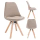 Image 6 for Туалетный столик Jumi Scandi LED + кресло Saida бежевый (кожаные ручки)