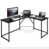 Компьютерный стол Costway Rubin L-образный в стиле Loft черный