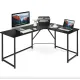 Компьютерный стол Costway Rubin L-образный в стиле Loft черный