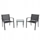 Image 3 for Комплект садовой мебели Chomik GARDEN LINE ORLANDO стол и 2 стулья темно-серый