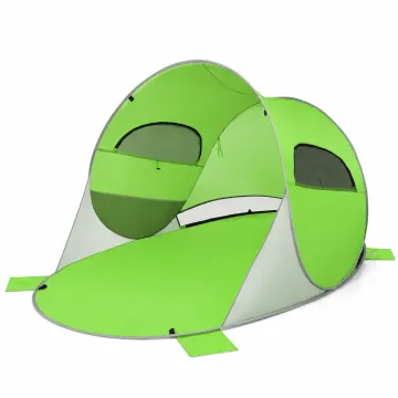 Пляжная палатка-тент Pop-Up Costway Instant Sun самораскладывающаяся от солнца 3-4-местная зеленая